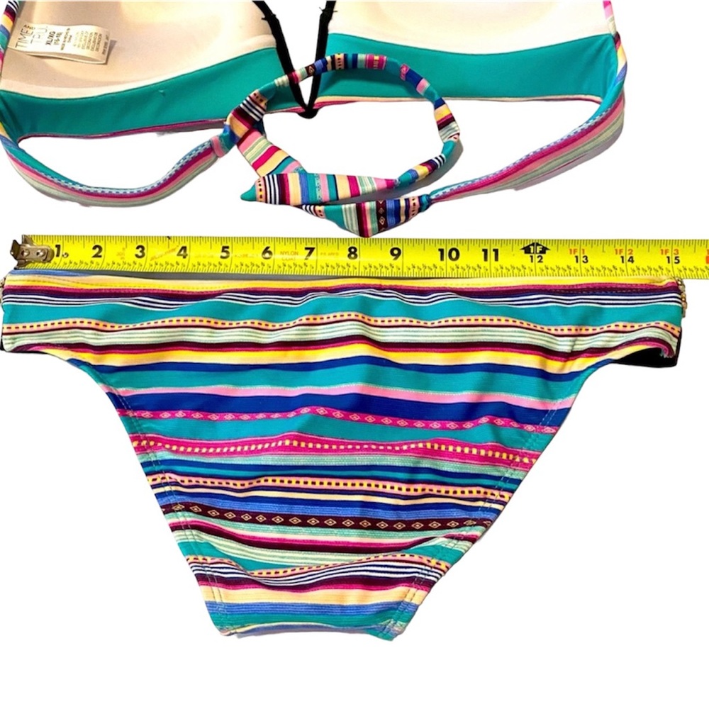 ⭐️HP⭐️ NEW TIME AND TRU BEADED SWIM BIKINI XL 16-18 TOP MED 8-10 BOTTOMS 2pc SET - Picture 11 of 12